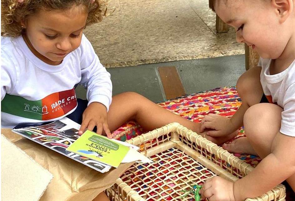 Biblioteca da floresta para escola